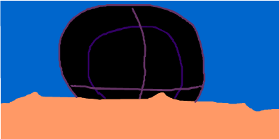 A dark spherical portal opens.